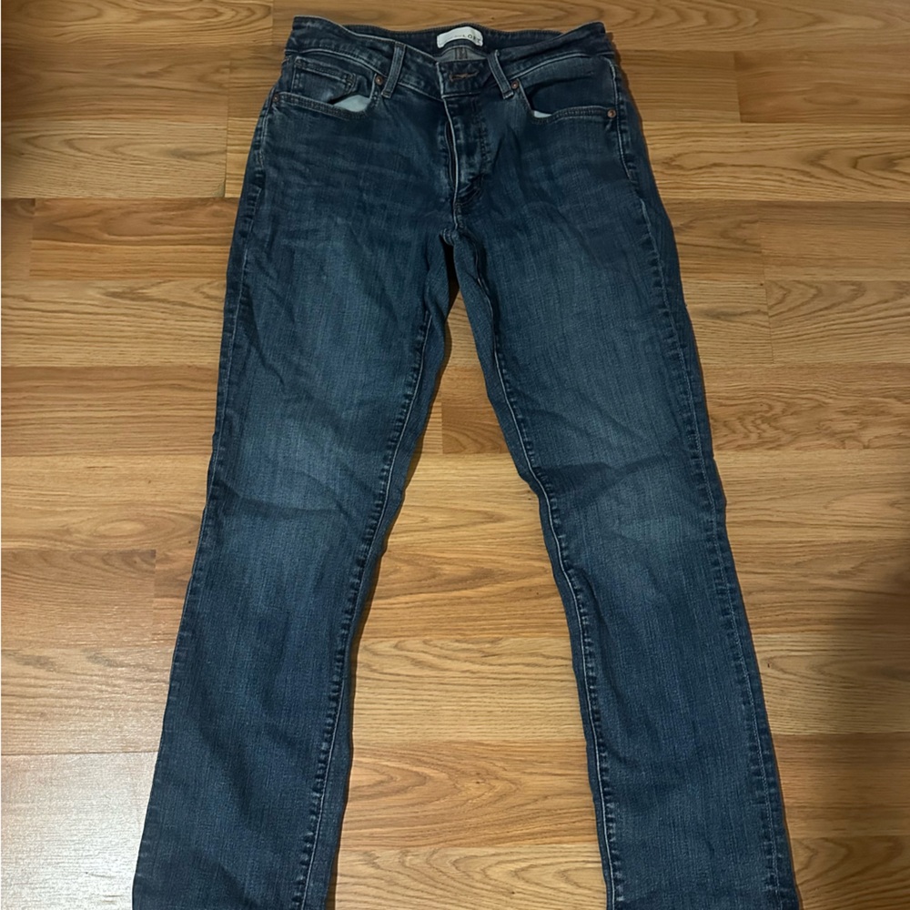 LOFT Curvy Indigo Straight Jeans